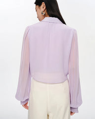 Silk Chiffon Layered Bodice Blouse