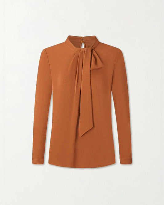 Silk Tie Neck Blouse for Women