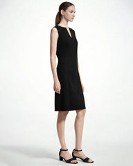 40 Momme Sleeveless Silk Knee Length Work Dress