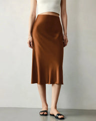 Elegant Knee-Length Silk Skirt - DAISYSILK UK