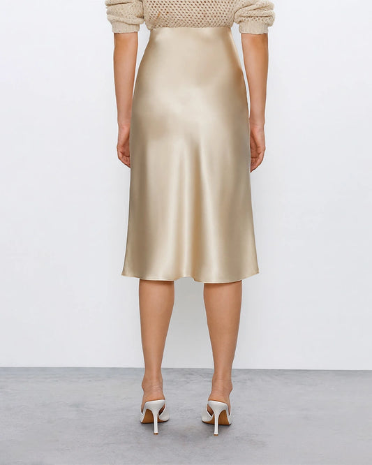 Elegant Knee-Length Silk Skirt - DAISYSILK UK