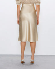 Elegant Knee-Length Silk Skirt - DAISYSILK UK
