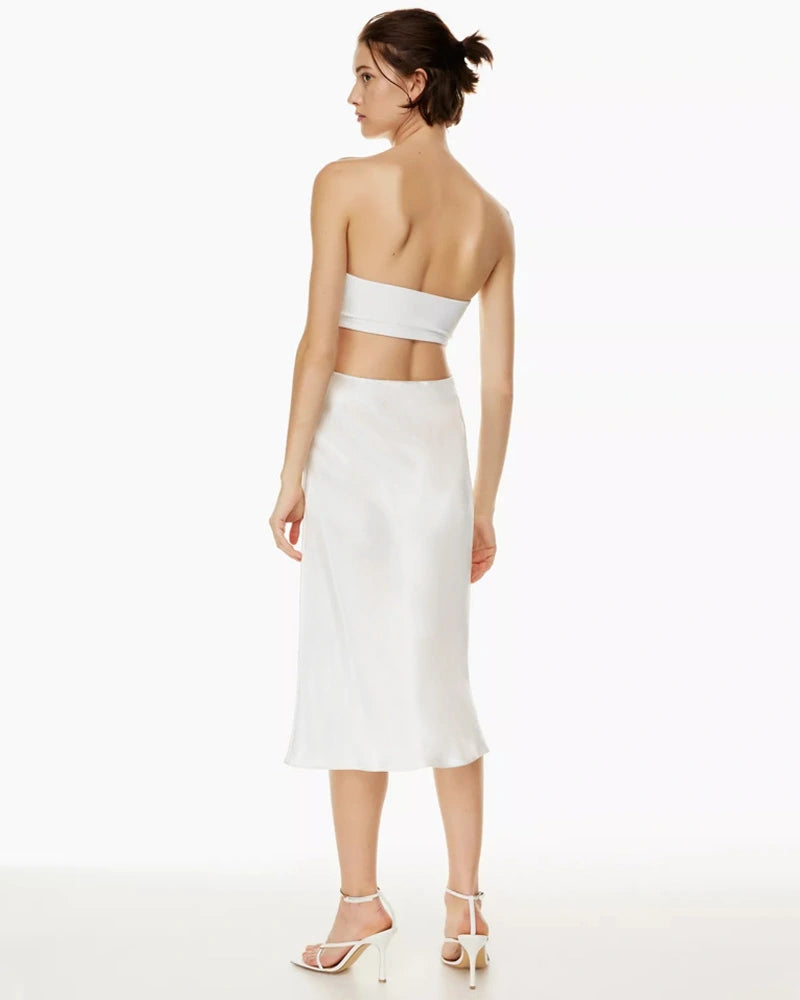 Elegant Knee-Length Silk Skirt - DAISYSILK UK