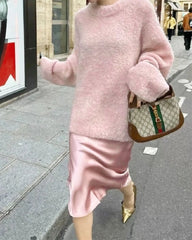 Elegant Knee-Length Silk Skirt - DAISYSILK UK