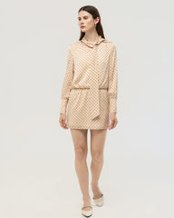 19 Momme Silk Polka Dot Bodycon Mini Dress
