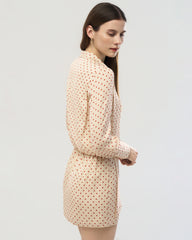 19 Momme Silk Polka Dot Bodycon Mini Dress