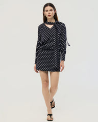 19 Momme Silk Polka Dot Bodycon Mini Dress