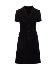 Triacetate A-Line Blazer Dress with Silk Lining