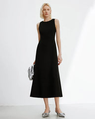Triacetate Sleeveless A-Line Maxi Dress