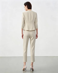 Triacetate Slim Fit Ankle Pants