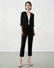Triacetate Slim Fit Ankle Pants