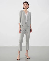 Triacetate Slim Fit Ankle Pants