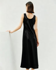Triacetate Bias Cut Sleeveless Maxi Dress