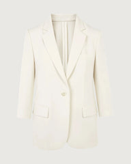 Triacetate Blazer and Ankle Pants Suit Set