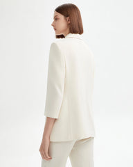 Triacetate Blazer and Ankle Pants Suit Set