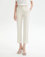 Triacetate Blazer and Ankle Pants Suit Set