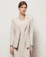 Triacetate Silk Lined Tailored Blazer