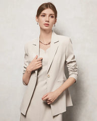 Triacetate Silk Lined Tailored Blazer