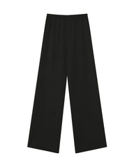 Triacetate Elastic Waist Wide Leg Pants