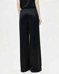 Silky Triacetate Wide Leg Pants