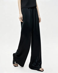 Silky Triacetate Wide Leg Pants