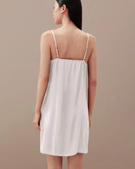 Washable Silk Slip Nightgown, White