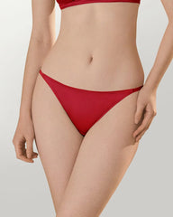 Silk Triangle Bralette and V String Panty Set