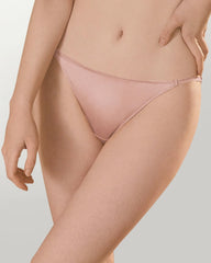 Silk Triangle Bralette and V String Panty Set