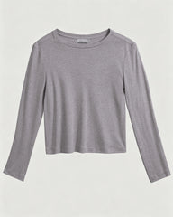Washable Silk Jersey Long Sleeve T Shirt