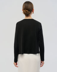 Washable Silk Jersey Button Front Cardigan