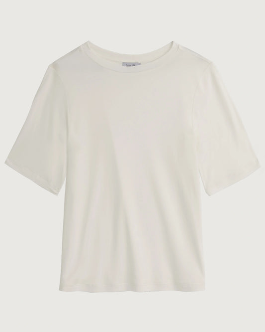Washable Silk Jersey Crew Neck T Shirt