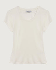 Washable Silk Jersey Scoop Neck Fitted T Shirt