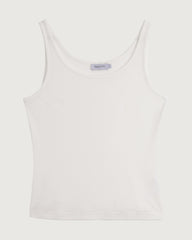 Washable Silk Jersey Double Scoop Neck Tank