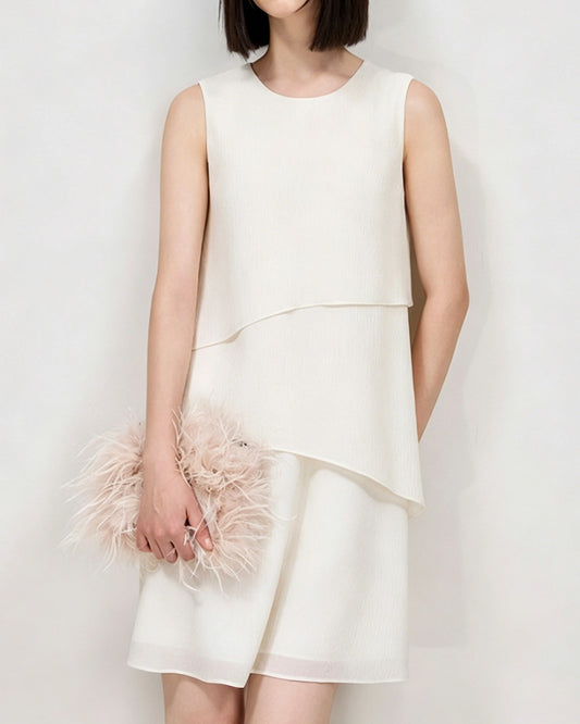 19 Momme Silk Layered A Line Dress