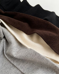 Women Cashmere Modal Blend Ribbed Slouchy Socks