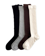 Women Cashmere Modal Blend Ribbed Slouchy Socks
