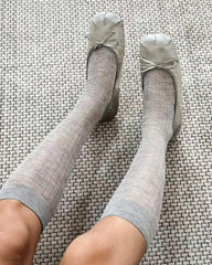 Women Sheer Cashmere Modal Blend Calf Length Socks