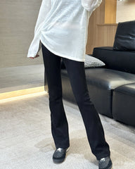 Women’s Wool Fleece-Lined Flared Pants - DAISYSILK UK