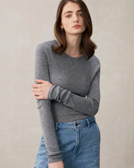 Women’s Crew Neck Wool Cashmere Knit Top