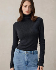 Women’s Turtleneck Wool Cashmere Knit Layer