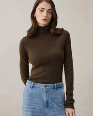 Women’s Turtleneck Wool Cashmere Knit Layer
