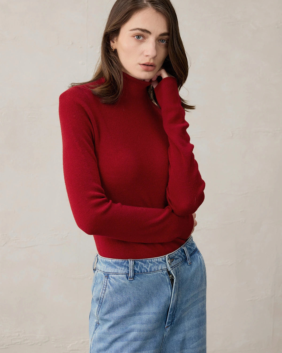Women’s Turtleneck Wool Cashmere Knit Layer - DAISYSILK UK