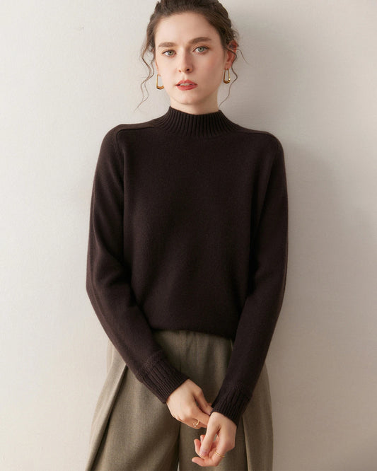 Women’s Cable Trim Raglan Cashmere Sweater