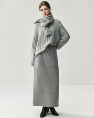 Lightweight Cable Knit Silk Cashmere Sweater