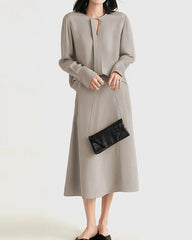 30 Momme Heavy Silk A-Line Midi Skirt
