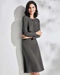 30mm Loose Long Sleeve Pullover Silk Blouse