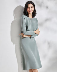 30mm Loose Long Sleeve Pullover Silk Blouse