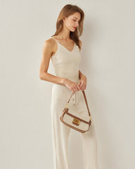 Women's Cashmere V Neck Camisole, White