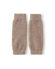 Fingerless Cashmere Knit Gloves, Brown