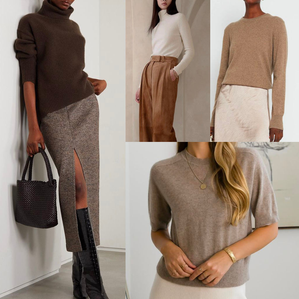 High-Neck Cashmere Loose Retro Sweater